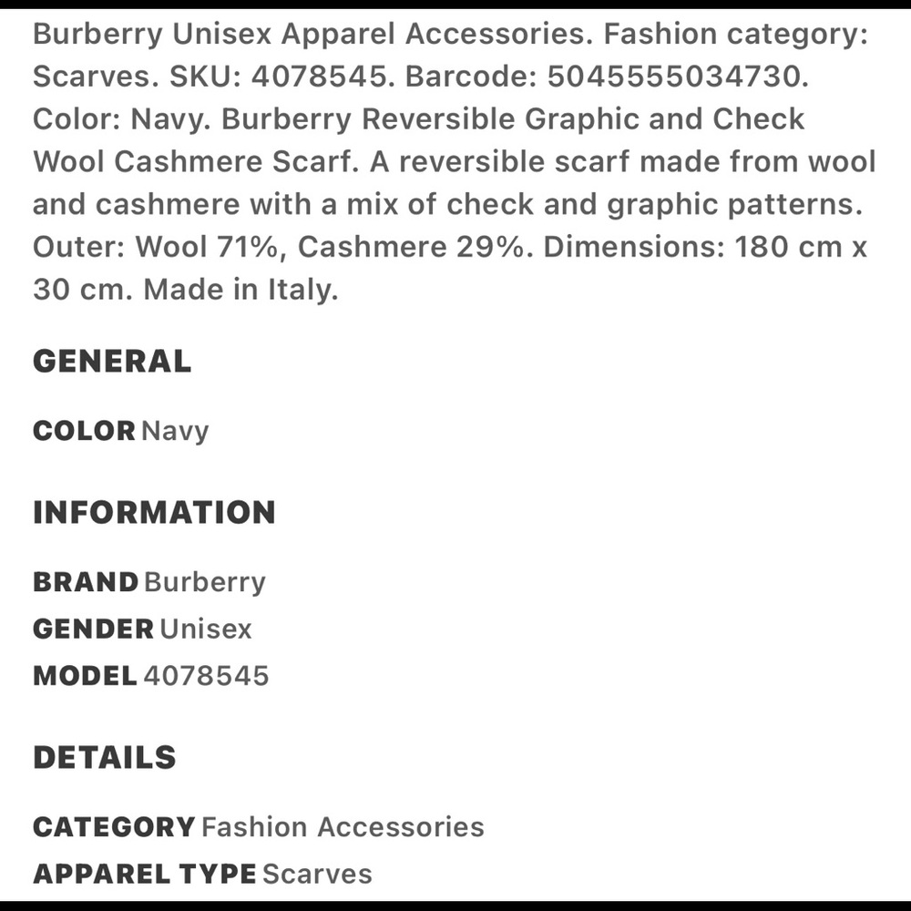 BURBERRY UNISEX CASHMERE SCARF, MIX CHECK PATTERN - Picture 10 of 14